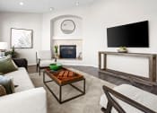 Thumbnail 2 of 26 - Fireside lounge in the clubhouse - Arrowhead Landing Apartments