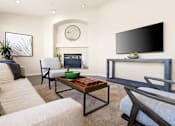 Thumbnail 3 of 30 - Fireside lounge in the clubhouse - Arrowhead Landing Apartments