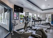 Thumbnail 7 of 31 - Fully-equipped fitness center with cardio - Lantern Woods Apartments