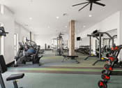 Thumbnail 10 of 32 - Fully-equipped fitness center - La Via Apartments