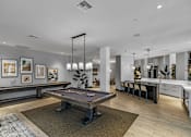 Thumbnail 10 of 36 - Game room with billiards table, shuffleboard and giant scrabble - The Remy Apartments