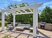 Thumbnail 11 of 29 - White pergola BBQ area - Avenel at Montgomery Square