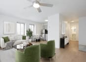 Thumbnail 12 of 23 - Lighted ceiling fans in living rooms - The Buckingham / The Commodore / The Parkway Apartments