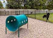 Thumbnail 12 of 22 - A blue tube with holes in it is in the foreground of a gravel area.