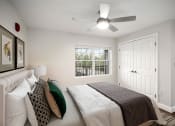 Thumbnail 13 of 16 - Bedroom with lighted ceiling fan - Hampshire Green Apartments
