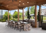 Thumbnail 15 of 30 - The Haven at Shoal Creek - Pool pavilion with BBQ grilling station