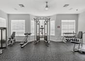 Thumbnail 14 of 31 - Fitness center with strength training equipment - Egret's Landing Apartments