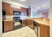 Thumbnail 19 of 24 - Courtney Station Apartments - Black appliance package with glass top range