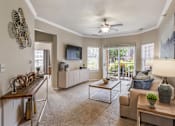 Thumbnail 21 of 31 - Lighted-fans in living rooms - Lantern Woods Apartments