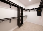 Thumbnail 35 of 75 - the inside of a large empty walk-in closet with carpeted floors at The Apex at CityPlace, Overland Park, KS