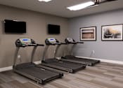 Thumbnail 21 of 34 - Fitness Center with treadmills at Aspen Ridge 55+ Active Adult Community in Olathe, KS