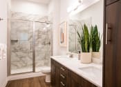 Thumbnail 3 of 50 - Bathroom with Quartz Countertops at The Residences at Galleria, Overland Park, KS, 66211