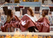 Thumbnail 22 of 50 - Friends by the fire pit at The Residences at Galleria, Overland Park