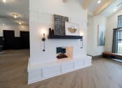 Thumbnail 32 of 54 - a living room with a fireplace and hardwood floors at The Crest at Acworth, Acworth, GA, 30102