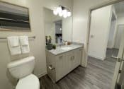 Thumbnail 15 of 54 - The Crest at Acworth Apartment Home Bathroom with Granite Vanity at The Crest at Acworth, Georgia, 30102