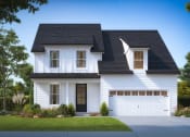 Thumbnail 6 of 14 - a white house with a driveway and a black roof