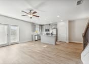 Thumbnail 13 of 50 - Kitchen island - open floor plan concept, looking into living room.