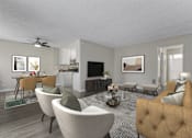 Thumbnail 5 of 44 - a living room and dining room with couches and chairs