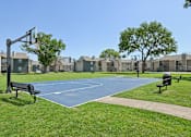 Thumbnail 29 of 110 - Open Basketball Court at Abbey Glenn Apartments, Waco, TX