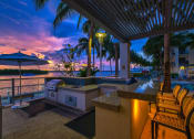 Thumbnail 12 of 28 - BBQ Area Twilight at Moda North Bay Village, North Bay Village, 33141