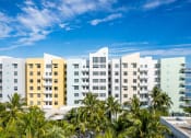 Thumbnail 3 of 28 - a rendering of the residence inn clearwater beach with palm trees