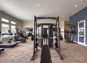Thumbnail 72 of 92 - a gym with weights and cardio equipment on the floor and a window