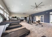 Thumbnail 75 of 92 - a gym with treadmills and other exercise equipment in a large room with windows