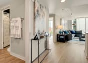Thumbnail 21 of 50 - Spacious hallway leading to bathroom and living area at The Zenith, Baltimore