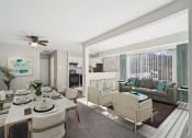 Thumbnail 1 of 27 - Living Room with a Dining Table at Meadows at Capitol Heights, Capitol Heights, Maryland