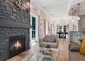 Thumbnail 14 of 24 - Clubhouse With Fireplace at Poplar Glen Apartments, Columbia, 21044.