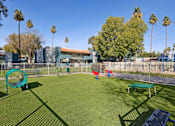 Thumbnail 30 of 33 - A playground with a green slide and a red slide at Riviera Park, Chandler Arizona