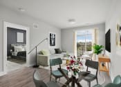 Thumbnail 8 of 35 - Living Room With Dining Area at Woodmore Apartments, Bowie, MD