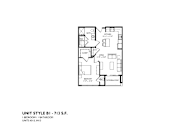 Thumbnail 36 of 54 - A floor plan of a bedroom with a bathroom.