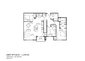 Thumbnail 47 of 54 - A floor plan of a 3 bedroom 2 bathroom apartment.