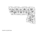 Thumbnail 29 of 54 - A black and white image of a floor plan labeled "FOURTH FLOOR PLAN".