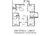 Thumbnail 33 of 38 - the unit style a floor plan  three bedroom two bathroom unit