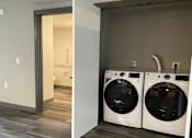 Thumbnail 19 of 29 - a laundry room with a washer and dryer