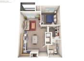 Thumbnail 27 of 39 - a floor plan of a 1 bedroom floor plan with a bathroom and a living room