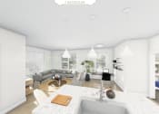 Thumbnail 32 of 39 - a rendering of a living room and dining room in a house