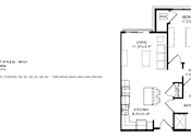 Thumbnail 53 of 80 - A floor plan of a unit style B1 - 708 S.F.