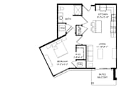 Thumbnail 56 of 80 - A floor plan of a unit style B1 with 4 bedrooms and 4 bathrooms.