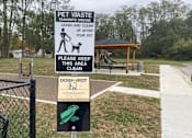 Thumbnail 30 of 36 - A sign instructs to keep the area clean and to leash and clean up after your pet.