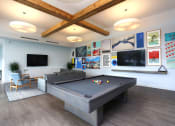 Thumbnail 21 of 27 - Clubhouse Pool Table at The Gallery Midtown Apartments in Richmond, VA
