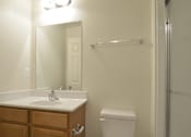 Thumbnail 9 of 16 - Hallway bathroom at The Pointe at Manorgreen Townhomes, Baltimore, MD