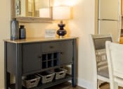Thumbnail 8 of 32 - Kitchen and dining room with a table and chairs at Seven Oaks Townhomes, Edgewood, 21040