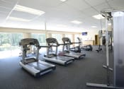 Thumbnail 18 of 29 - Fitness Center with Outside view at Woodridge Apartments, 3901 Noyes Circle, MD 21133
