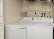 Thumbnail 11 of 32 - Full sized side by side washer and dryer at Spring Hill Apartments & Townhomes, Baltimore, MD 21234.