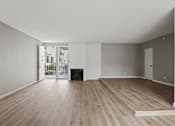 Thumbnail 23 of 62 - Large-Size Living Room with Electric Fireplace, Vinyl Flooring, and Patio