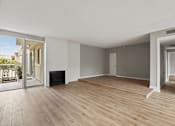 Thumbnail 22 of 62 - Large-Size Living Room with Electric Fireplace, Vinyl Flooring, and Patio