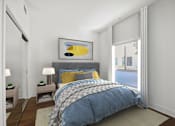 Thumbnail 10 of 71 - Bedroom with Mirrored Closet, Vinyl Flooring, and Balcony